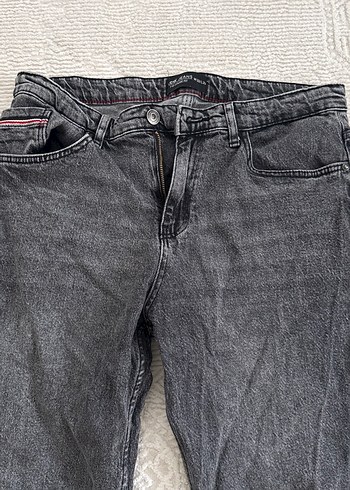 Erkek Gri Bol Kesim Kot Pantolon - Görsel 2