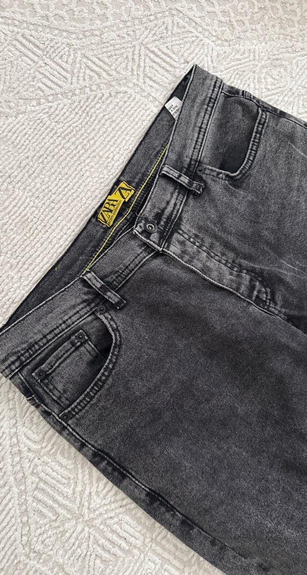 Gri Erkek Denim Street Wear Pantolon - Görsel 3