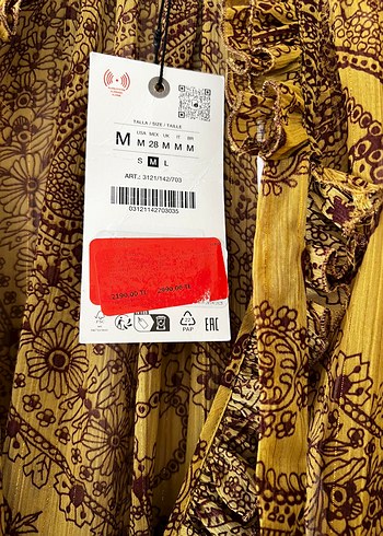 Bohem Tarz Uzun Kahverengi Desenli Elbise - Görsel 6