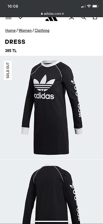 Adidas tunik elbise