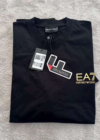 Armani Ea7 Emporio Armani Siyah Logo Tisort