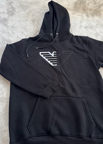 Emporio Armani Armani Siyah Kapusonlu Sweatshirt