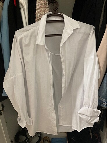 trendyol beyaz oversize gömlek