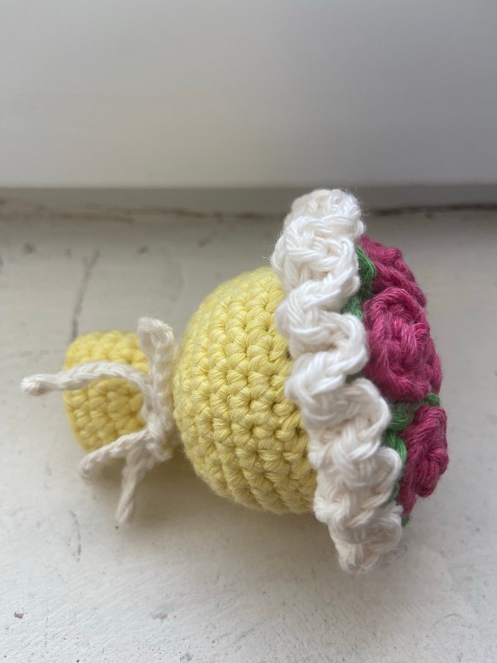 Renkli Örgü Çiçekli  -Anahtarlık-Çanta Charmı - Görsel 5