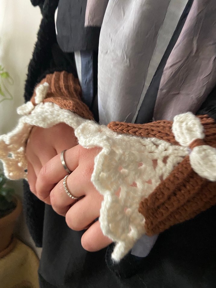 Bej Örgü  Kadın Eldivenleri - Görsel 3