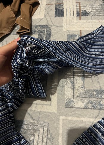 Uzun Kollu Bohem Kadın Triko Kazak - Görsel 2