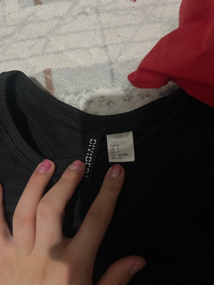 Siyah Uzun Kollu Kadın Tişört - Görsel 2