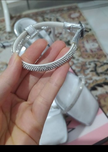 Taşlı İnce Topuklu Kadın Abiye Ayakkabı - Görsel 5