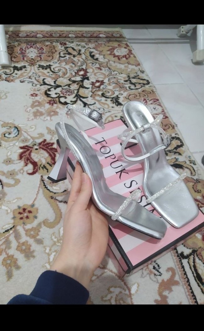 Taşlı İnce Topuklu Kadın Abiye Ayakkabı - Görsel 2