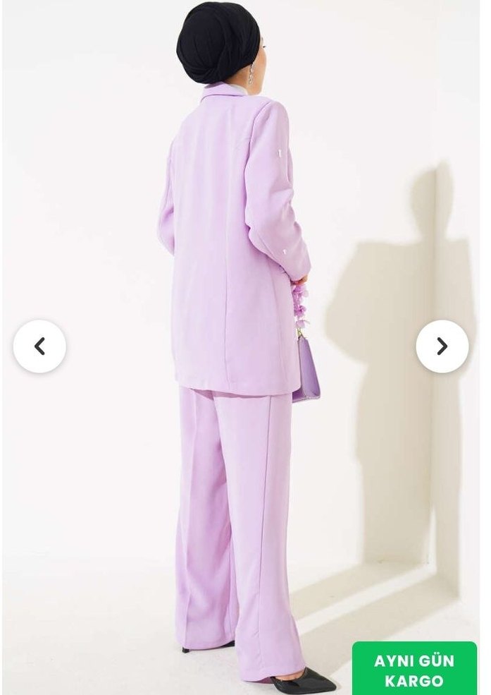 İNCİLİ LİLA BLAZER TAKIM - Görsel 3