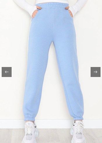 Kadın Mavi Rahat Kesim Eşofman Altı - Görsel 2