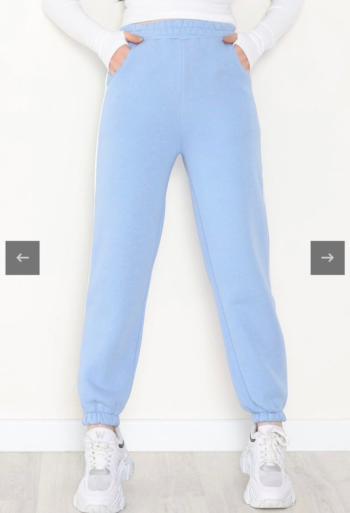 Kadın Mavi Rahat Kesim Eşofman Altı - Görsel 2