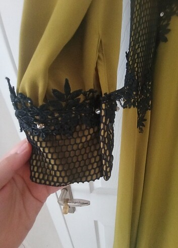 Dantel işlemeli elbise - Görsel 3