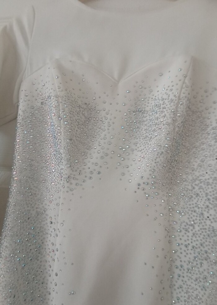 Beyaz abiye  - Görsel 3