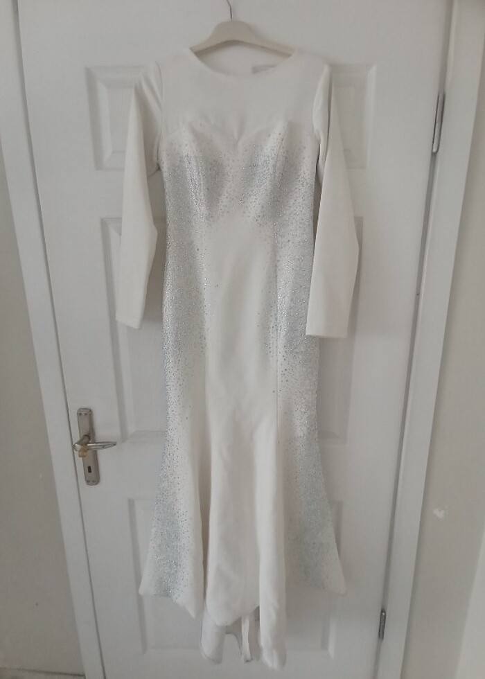 Beyaz abiye  - Görsel 4