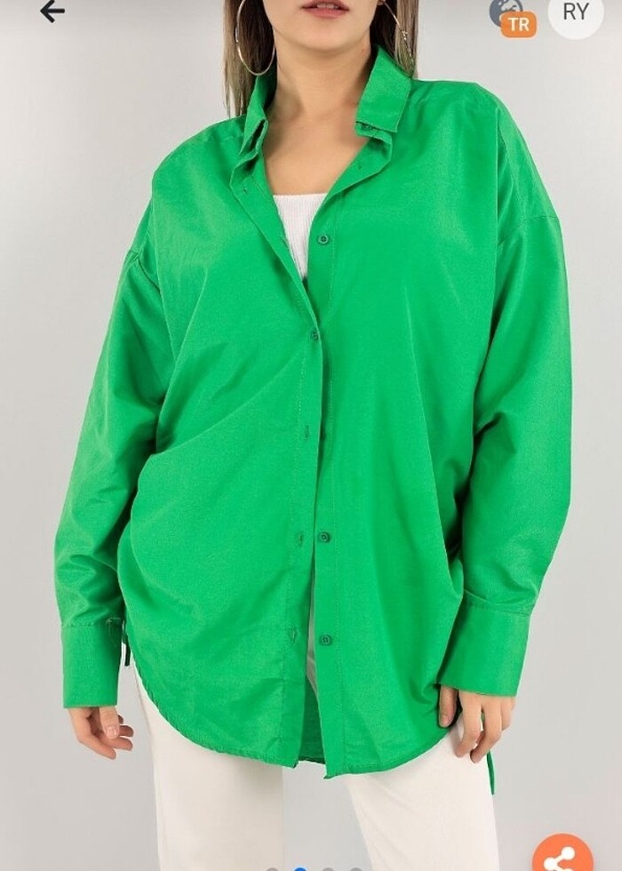 BÜZGÜLÜ BAĞLAMALI POPLİN GÖMLEK  - Görsel 4