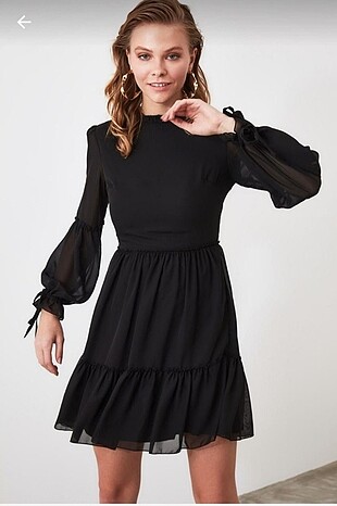 Trendyol siyah Şifon Elbise