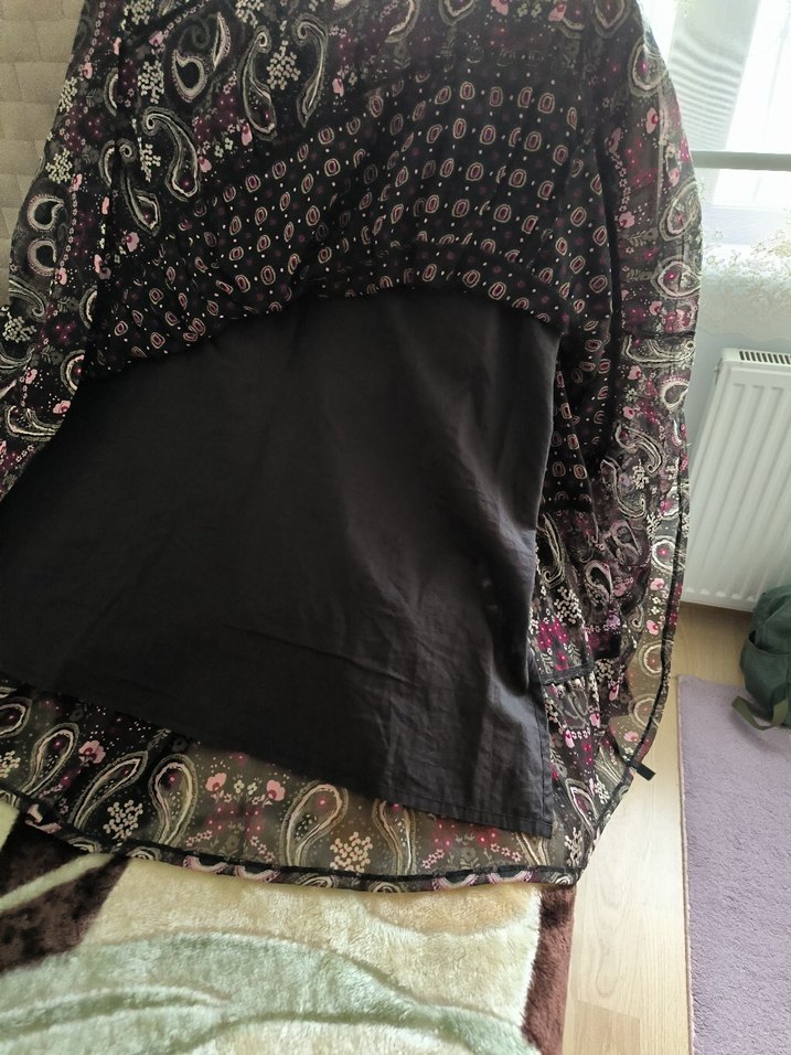 Bohem Kahverengi Piliseli Uzun Etek - Görsel 5