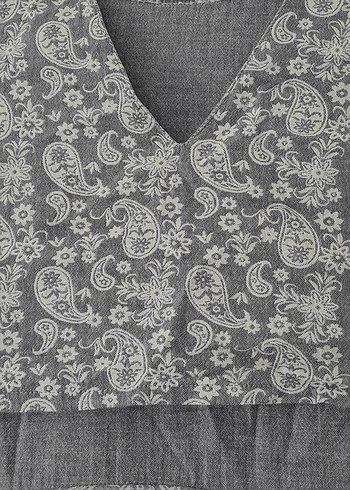 Gri Uzun  Keten elbise - Görsel 6