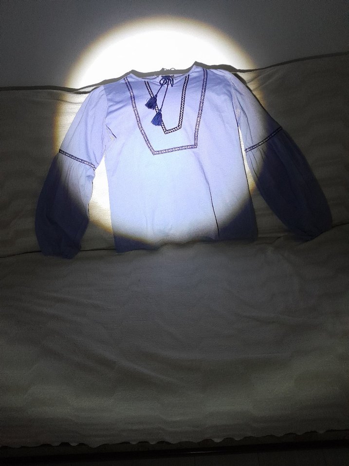 Püsküllü Nakışlı Bohem Kadın Bluz - Görsel 5