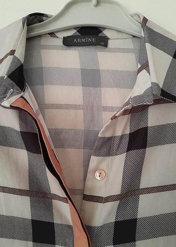 Ekose Desenli Uzun Kollu Kadın Gömlek - Görsel 6