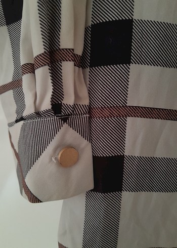 Ekose Desenli Uzun Kollu Kadın Gömlek - Görsel 3