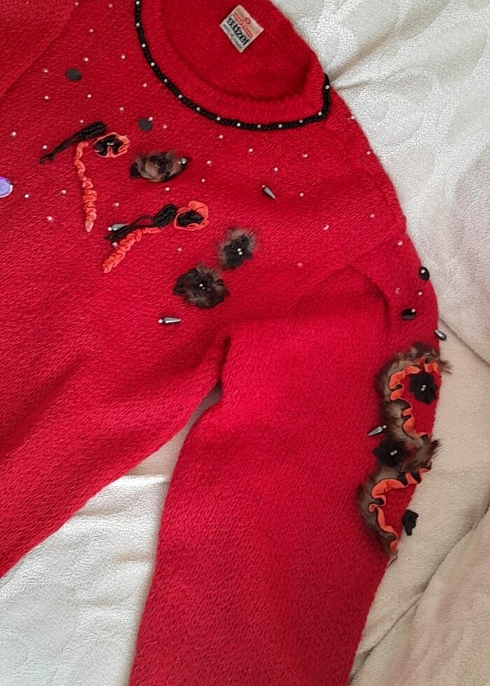 İnci boncuklu Sabri Özel bluzu - Görsel 2