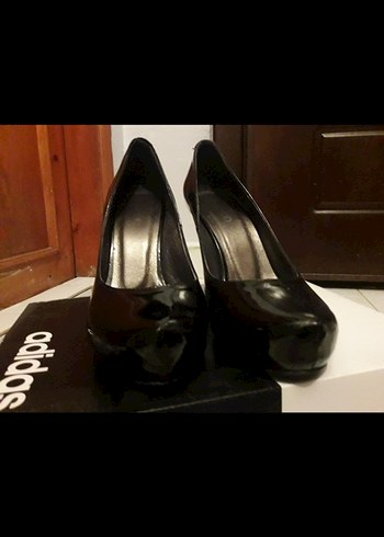 Siyah Rugan Platform Topuklu Kadın Stiletto - Görsel 2