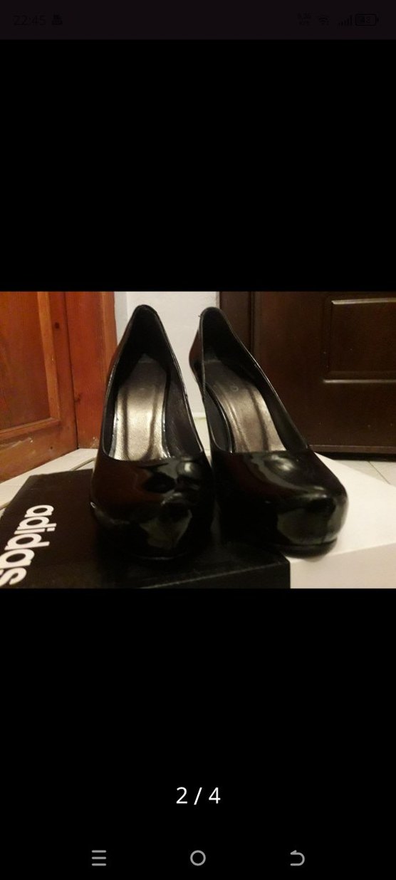 Siyah Rugan Platform Topuklu Kadın Stiletto - Görsel 2