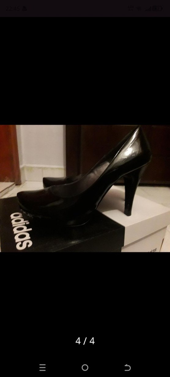 Siyah Rugan Platform Topuklu Kadın Stiletto - Görsel 4