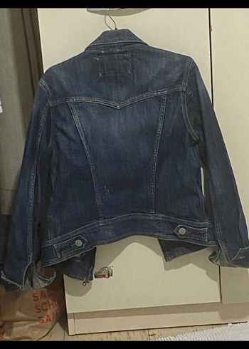 Düğmeli Mavi Kadın Denim Ceket - Görsel 3