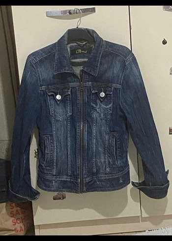 Düğmeli Mavi Kadın Denim Ceket - Görsel 2