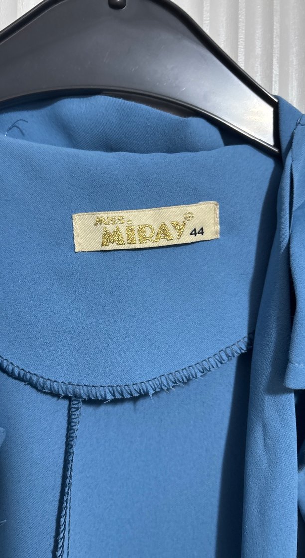 Kadın Mavi Uzun Kollu Salaş - Görsel 2