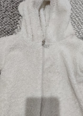 Kapüşonlu Beyaz Kürk Detaylı Bebek Tulumu - Görsel 2