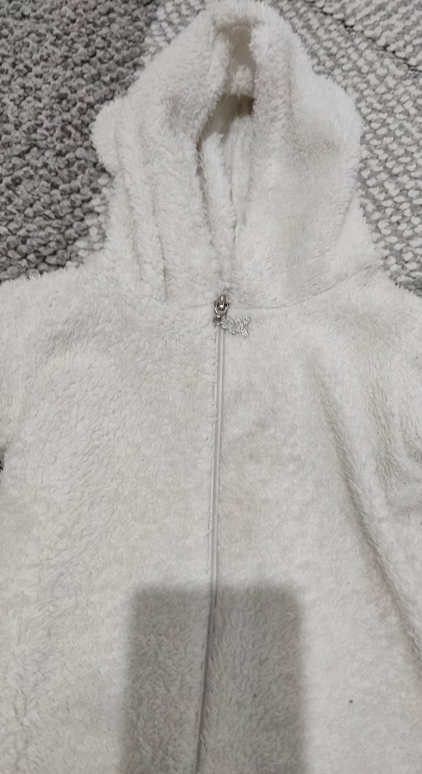 Kapüşonlu Beyaz Kürk Detaylı Bebek Tulumu - Görsel 2