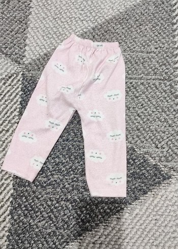 Pembe Bulut Desenli Uzun Kollu Bebek Kız Takımı - Görsel 3