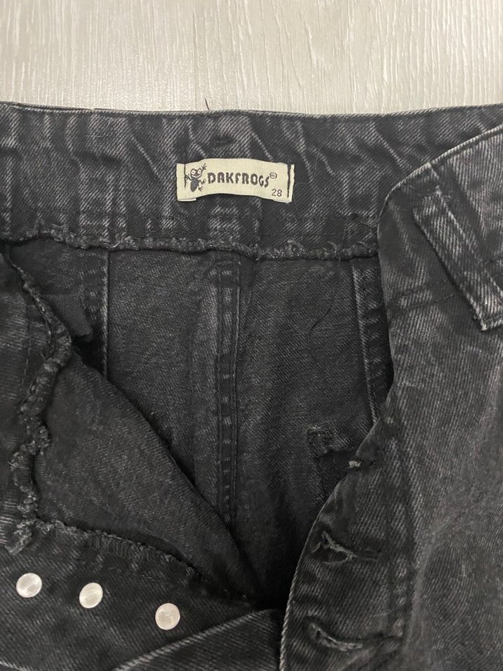 füme renk bol Kesim Kadın Denim Pantolon - Görsel 3