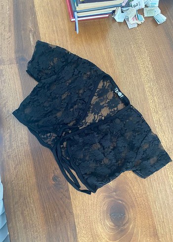 Siyah Dantel Goth Bolero - Görsel 3