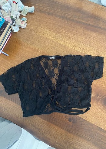 Siyah Dantel Goth Bolero - Görsel 6