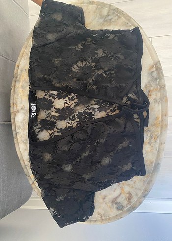 Siyah Dantel Goth Bolero - Görsel 8