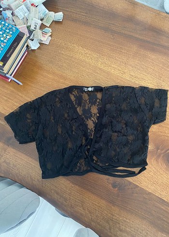 Siyah Dantel Goth Bolero - Görsel 5