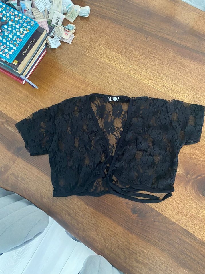 Siyah Dantel Goth Bolero - Görsel 4