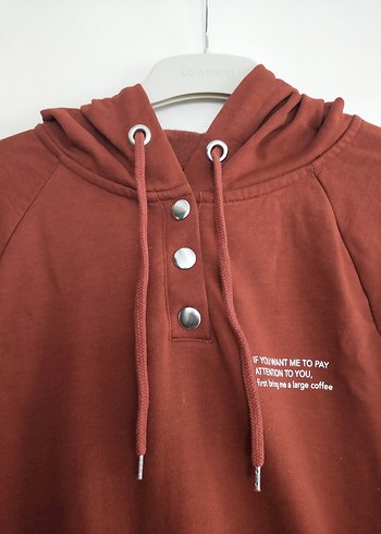 xl Beden Düğmeli Kadın Sweatshirt
