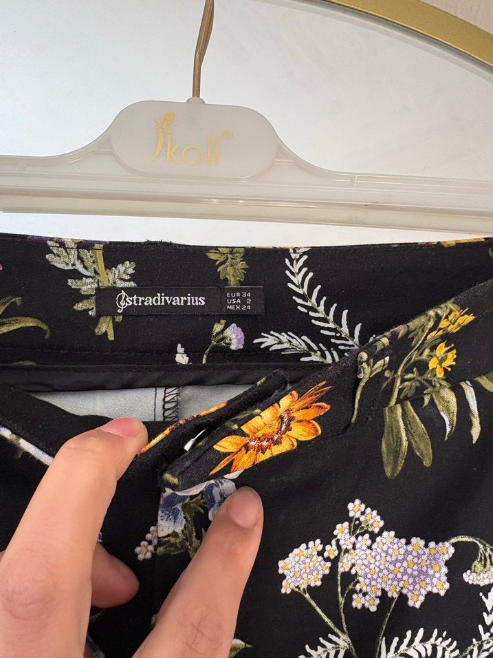 Çiçek Desenli Bohem Kadın Pantolon - Görsel 4