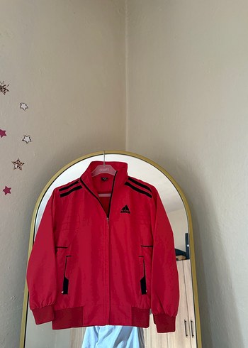 Kırmızı Adidas Fermuarlı Spor Ceket - Görsel 2