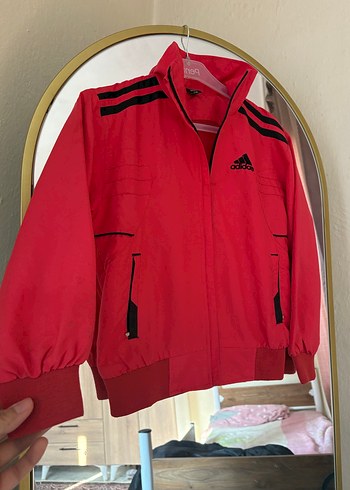 Kırmızı Adidas Fermuarlı Spor Ceket - Görsel 3