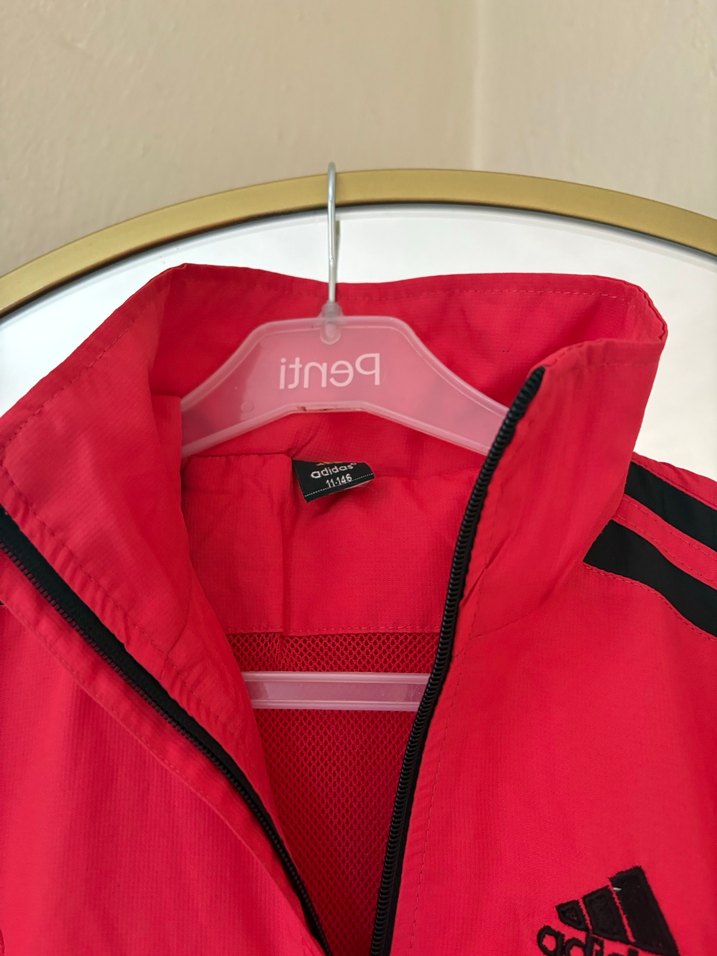 Kırmızı Adidas Fermuarlı Spor Ceket - Görsel 4