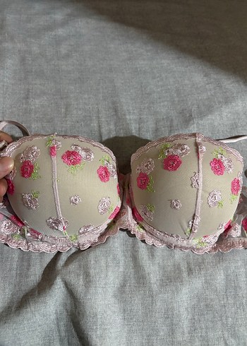 Nakışlı Bohem Pembe Vintage Sütyen - Görsel 2