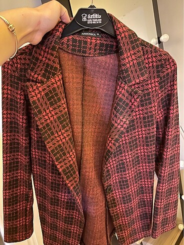 Trendyol Armonika Pembe Ekose Ceket/Blazer