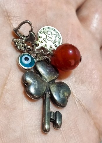 doğal taş Osmanlı lira Bohem charm kolye